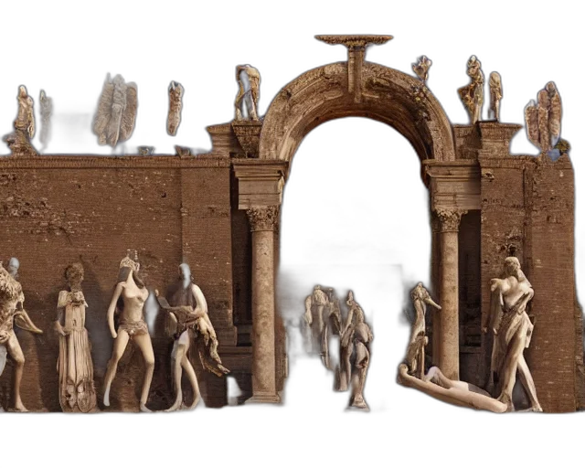 3d render, concept art, photorealistic, composition transparent PNG cut-out