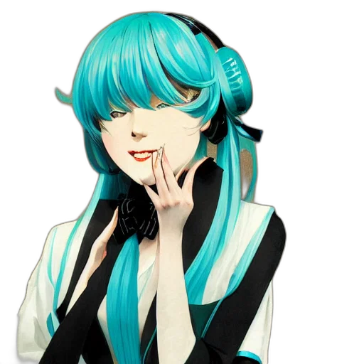 staff, anime, 3d render, cartoon, photorealistic, blue, monochrome, green transparent PNG cut-out