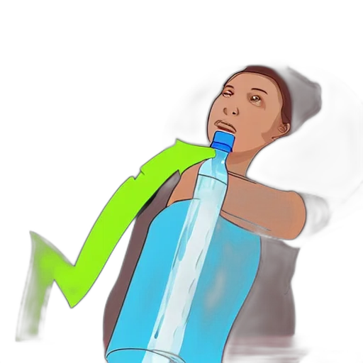 bottle, dress, jacket, umbrella, concept art, photorealistic, 3d render, vaporwave transparent PNG cut-out