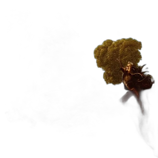 tree, hair, dragon, crown, concept art, photorealistic, 3d render, fantasy art transparent PNG cut-out