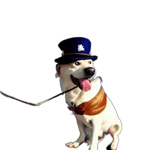 staff, hat, animal, weapon, 3d render, concept art, cartoon, photorealistic transparent PNG cut-out