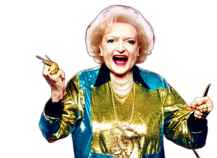 publicity, photo, still, betty, white, gangsta, rapper, covered transparent PNG cut-out