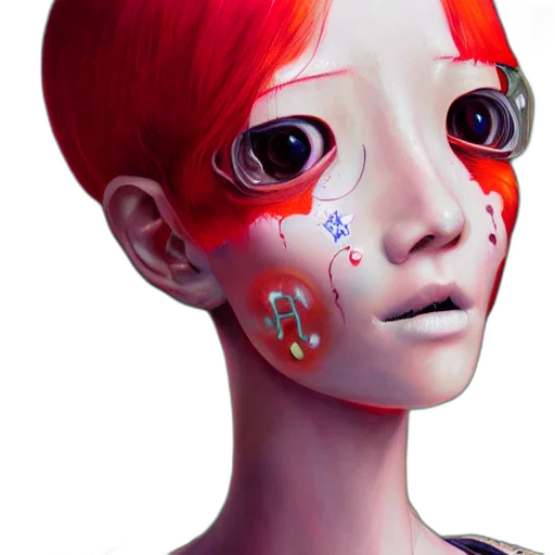 mask, face, robot, creature, concept art, photorealistic, fantasy art, 3d render transparent PNG cut-out