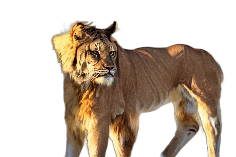 animal, crown, creature, staff, 3d render, photorealistic, concept art, oil painting transparent PNG cut-out