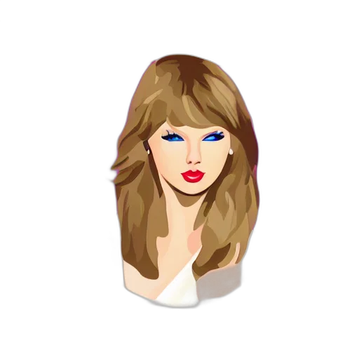 cartoon, pixel art, 3d render, photorealistic, circular, logo, taylor, swift transparent PNG cut-out