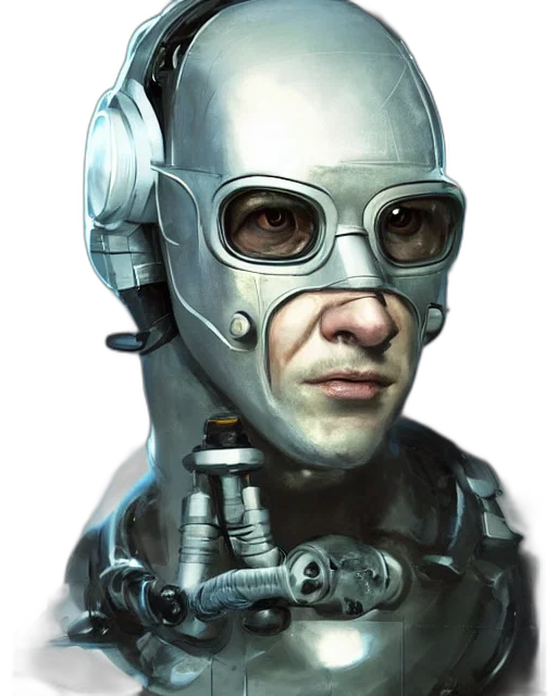 robot, mask, face, concept art, cyberpunk, comic book art, photorealistic, masked transparent PNG cut-out