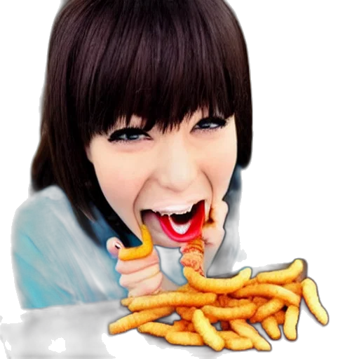 food, creature, animal, photorealistic, 3d render, cartoon, anime, girl transparent PNG cut-out