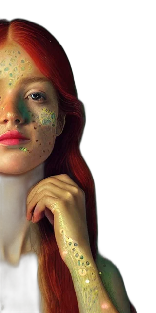 mask, face, jewelry, photorealistic, fantasy art, 3d render, concept art, outer space transparent PNG cut-out