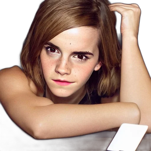 face, photorealistic, cartoon, emma transparent PNG cut-out