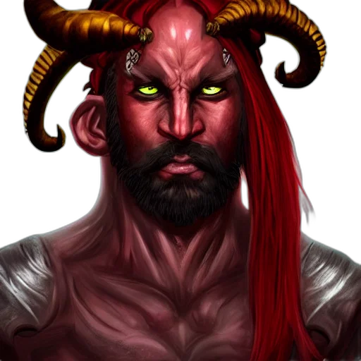 face, fantasy art, concept art, comic book art, pixel art, red, dnd, style transparent PNG cut-out