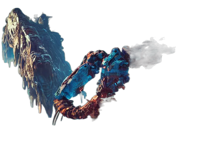 dragon, sword, weapon, robot, concept art, fantasy art, 3d render, cyberpunk transparent PNG cut-out