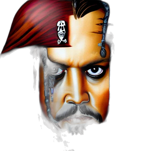 face, mask, photorealistic, fantasy art, concept art, cartoon, portrait, johnny transparent PNG cut-out
