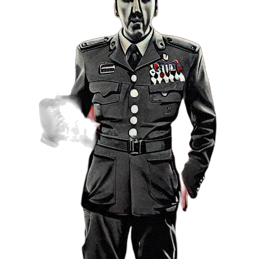 staff, mask, jacket, robot transparent PNG cut-out