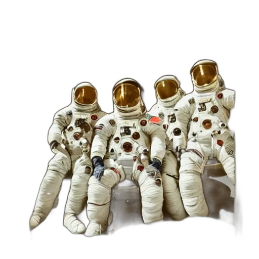staff, jacket, mask, robot, concept art, 3d render, outer space, group transparent PNG cut-out