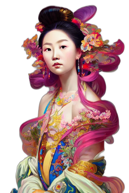 dress, jewelry, face, dragon, photorealistic, fantasy art, oil painting, concept art transparent PNG cut-out