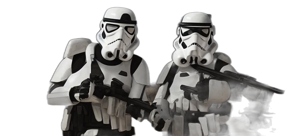 3d render, concept art, comic book art, apex, legends, stormtroopers transparent PNG cut-out