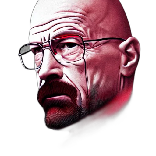 face, photorealistic, comic book art, concept art, cartoon, red, walter, white transparent PNG cut-out