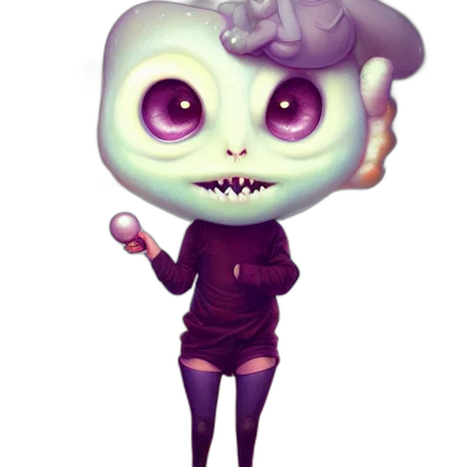 staff, creature, mask, dress, concept art, 3d render, fantasy art, pixel art transparent PNG cut-out