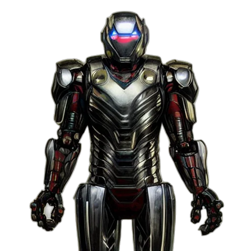 robot, concept art, 3d render, cyberpunk transparent PNG cut-out