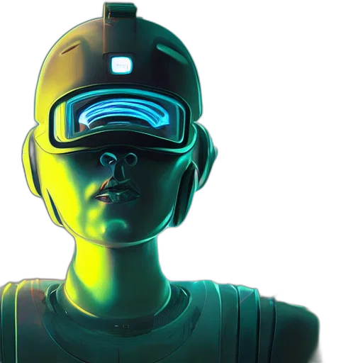 robot, cyberpunk, 3d render, concept art transparent PNG cut-out