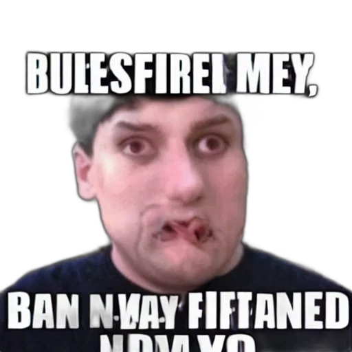 face, weapon, fire, funny, meme transparent PNG cut-out