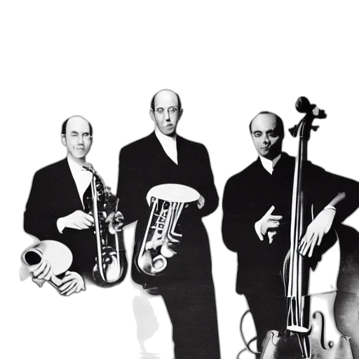 concept art, arnold, schoenberg, jazz, quintet transparent PNG cut-out