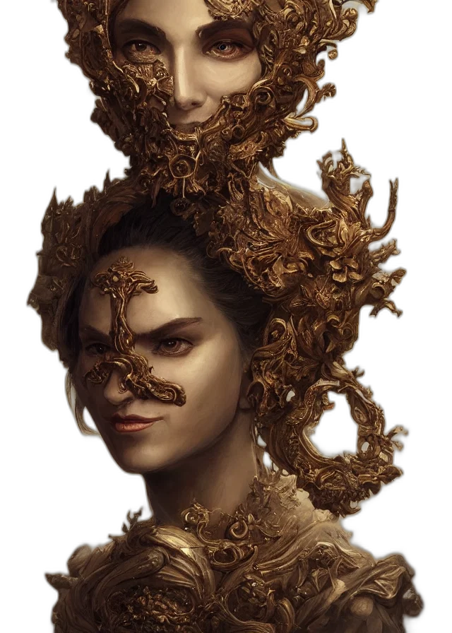 mask, crown, face, hair transparent PNG cut-out