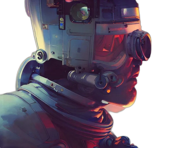 robot, face, mask, creature transparent PNG cut-out