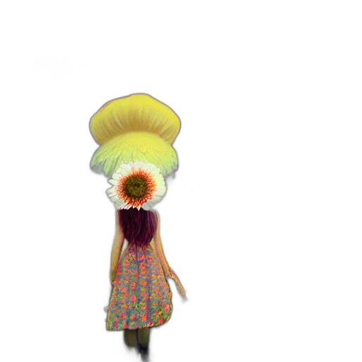 hat, flower, hair, dress transparent PNG cut-out