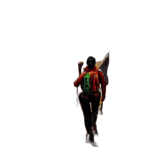 jacket, staff, dragon, weapon transparent PNG cut-out