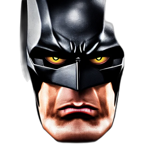 mask, face, comic book art, 3d render, photorealistic, concept art, batman, fit transparent PNG cut-out