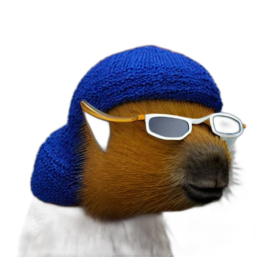 hat, animal, jacket, staff, photorealistic, 3d render, concept art, photograph transparent PNG cut-out