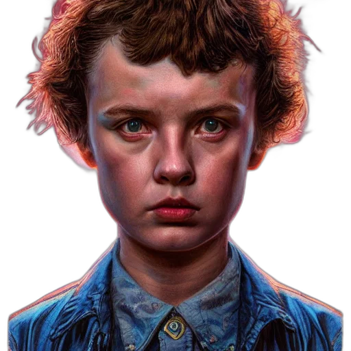 face, jacket, hair, creature, photorealistic, concept art, oil painting, fantasy art transparent PNG cut-out