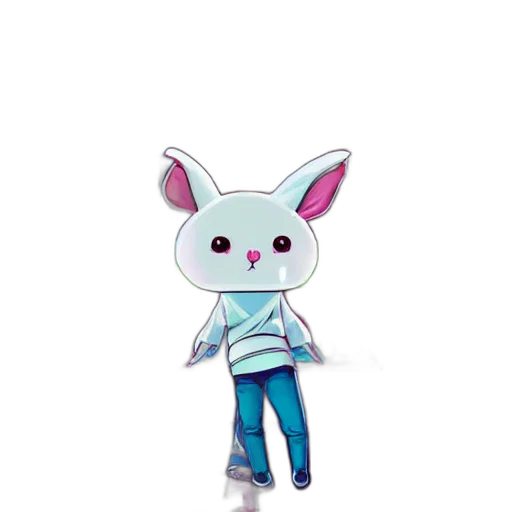 animal, staff, creature, mask, 3d render, cartoon, pixel art, concept art transparent PNG cut-out