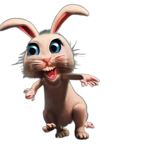 animal, creature, 3d render, photorealistic transparent PNG cut-out