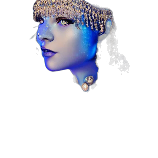 crown, hat, mask, face, concept art, cyberpunk, photorealistic, fantasy art transparent PNG cut-out