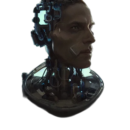 robot, face, mask, crown transparent PNG cut-out
