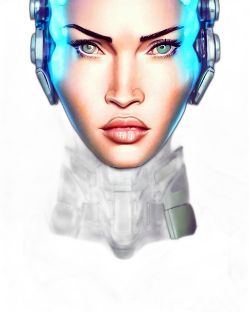 robot, face, mask, cyberpunk transparent PNG cut-out