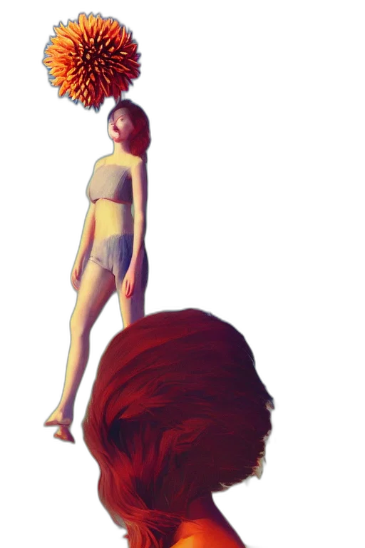 hair, creature, crown, hat, concept art, pixel art, fantasy art, 3d render transparent PNG cut-out