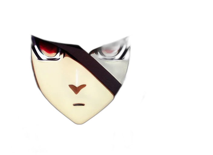 mask, face, weapon, hat, anime, cartoon, 3d render, fantasy art transparent PNG cut-out