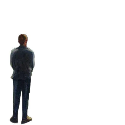 jacket, staff, robot, creature transparent PNG cut-out
