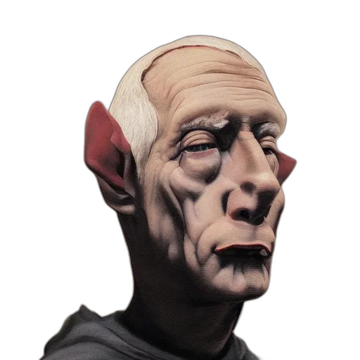 face, mask, staff, creature transparent PNG cut-out
