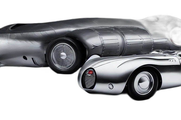 car, robot, concept art, 3d render, photorealistic, retro, futuristic, bugatti transparent PNG cut-out