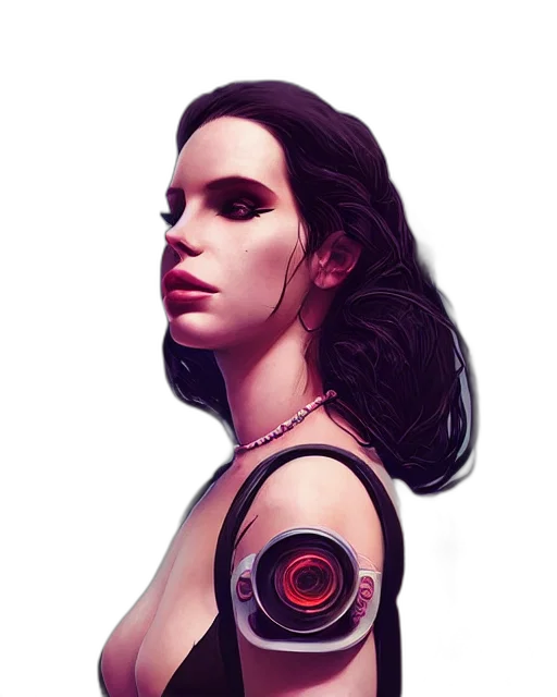 jewelry, dress, robot, fantasy art transparent PNG cut-out