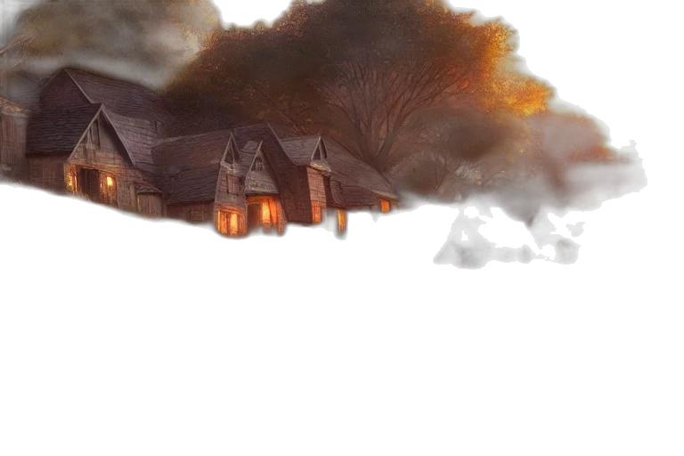 building, dragon, concept art, fantasy art, photorealistic, 3d render, fog, fire transparent PNG cut-out