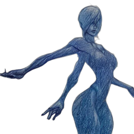dress, concept art, 3d render, comic book art transparent PNG cut-out