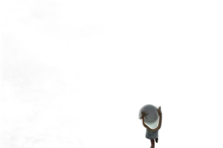 staff, hat, umbrella, robot, 3d render, concept art, photorealistic, fog transparent PNG cut-out