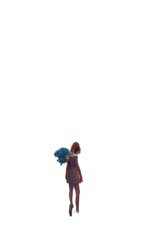 dress, robot, creature, staff, pixel art, concept art, 3d render, anime transparent PNG cut-out