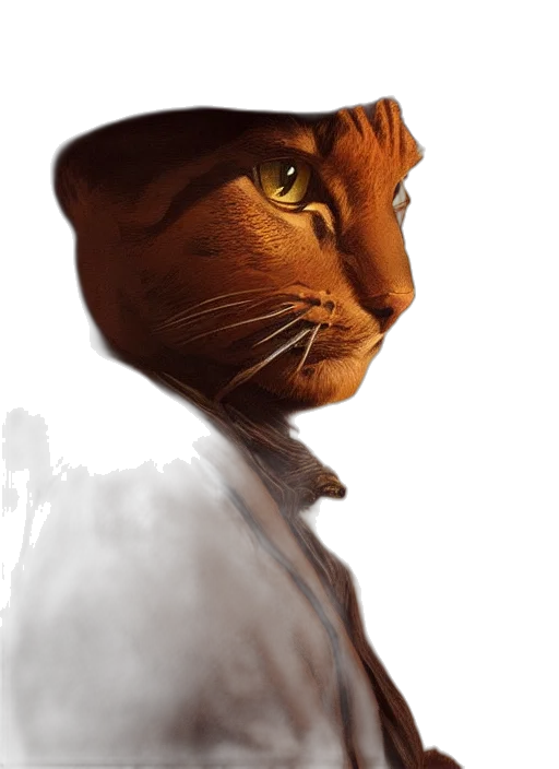 animal, face, staff, hat transparent PNG cut-out