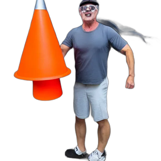 hat, staff, umbrella, creature transparent PNG cut-out